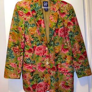 Vintage Retro GAP floral print blazer